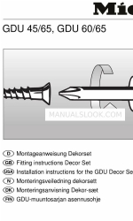 Miele GDU 45/65 Manual de instruções de montagem