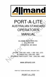 Allmand PORT-A-LITE Manuale dell'operatore