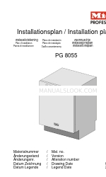 Miele PG 8055 Plan d'installation