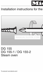 Miele DG 155 Instrukcja instalacji