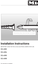 Miele DG 4088 Installation Instructions Manual
