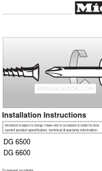 Miele DG 6600 Руководство по установке