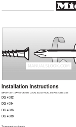 Miele DG4082 Manuel d'instructions d'installation