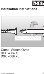 Miele DGC 4086 XL Installation Instructions Manual