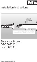 Miele DGC 5080 XL Handleiding voor installatie-instructies
