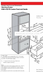 Miele ESW 4702 FB 치수 매뉴얼