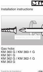 Miele KM 360 G Manuel d'instructions d'installation