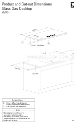 Miele KM 391 Product And Cut-Out Dimensions