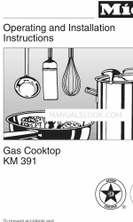 Miele KM 391 Çalıştırma ve Kurulum Talimatları