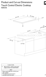 Miele KM 5656 Dimensions du produit et de la découpe