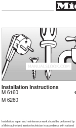 Miele M 6160 Manuale di istruzioni per l'installazione