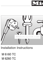 Miele M 6160 TC Installationsanleitung Handbuch