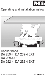 Miele DA 252-4 EXT 작동 및 설치 지침