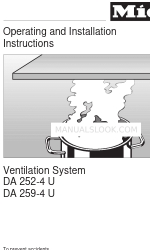 Miele DA 259-4 U 작동 및 설치 지침