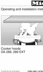 Miele DA 289 EXT Instrucciones de uso e instalación