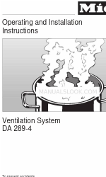 Miele DA 289-4 Betriebs- und Installationshandbuch