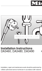 Miele DA 3480 Installation Instructions Manual