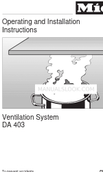 Miele DA 403 Bedienings- en installatie-instructies