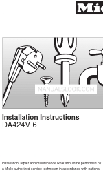 Miele DA 420V-6 EXT Handleiding voor installatie-instructies