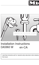 Miele DA 5960 W 설치 지침 매뉴얼