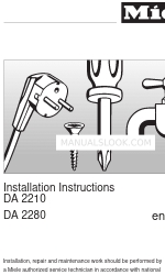 Miele DA2280 Installation Instructions Manual