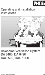 Miele DAG 1000 Instruções de utilização e de instalação