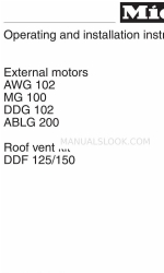 Miele DDG 102 Operating And Installation Manual