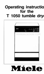 Miele T 1050  VENT ED DRYER - OPERATING Operating Manual