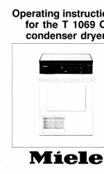 Miele T 1069C  CONDENSER DRYER - OPERATING Manual de instrucciones