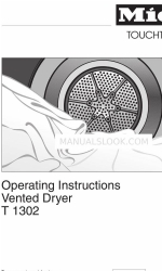 Miele T 1302  VENT ED DRYER - OPERATING Manual de instrucciones