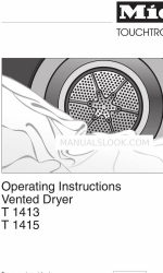 Miele T 1413  VENT ED DRYER - OPERATING Operating Instructions Manual