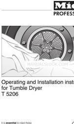 Miele T 5206 Instructions d'utilisation et d'installation