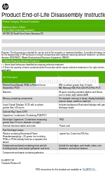 HP 280 G2 Small Form Factor Business Product End-Of-Life Disassembly Instructions