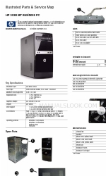 HP 303B - Minitower PC Ilustrowana mapa części i usług