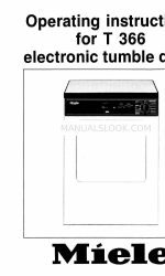 Miele T366 - 取扱説明書