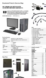 HP 8100 - Elite Convertible Minitower PC Illustrierte Teile- und Servicekarte