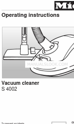 Miele S 4002 Panduan Petunjuk Pengoperasian