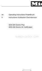 Miele SEB 228 Electro SC SoftCarpet Operating Instructions Manual