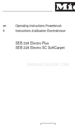 Miele SEB 228 Electro SC SoftCarpet 取扱説明書