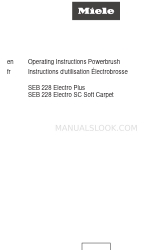 Miele SEB 228 Electro SC SoftCarpet Operating Instructions Manual