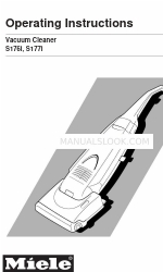 Miele VACUUM CLEANER S176 POWERHOUSE S177 POWERHOUSE FULLSIZE UPRIGHT Operating Instructions Manual