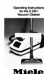 Miele VACUUM CLEANER S230I Manual