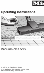 Miele Vacuum cleaners Gebruiksaanwijzing