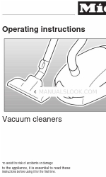 Miele Vacuum cleaners Gebruiksaanwijzing