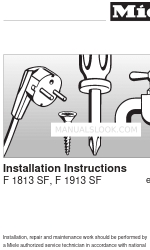 Miele F 1913 SF Handleiding voor installatie-instructies