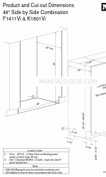Miele F1411VI Product And Cut-Out Dimensions