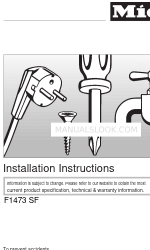 Miele F1473 SF Manual de instrucciones de instalación