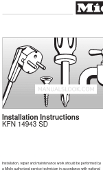 Miele KFN 14943 SD ed 取付説明書