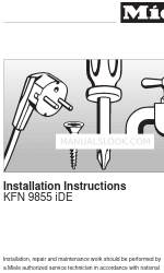 Miele KFN 9855 iDE 取付説明書