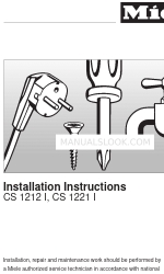 Miele CS 1212 Installation Instructions Manual